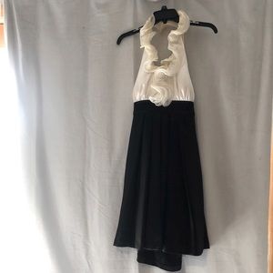 Black and White Mid-length Dress